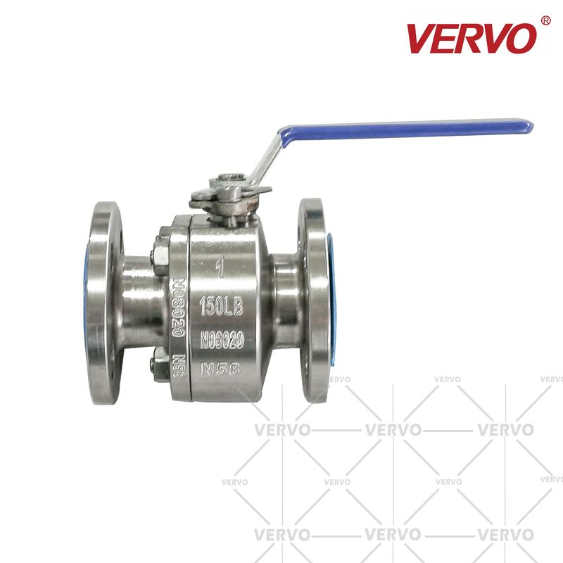 China DN25 Alloy Forged Steel Ball Valve Two Piece Soft Seal Flange Alloy Steel Material N8020 2 Piece Type API608 factory