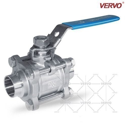 1 Inch DN25 3 Piece 1000 PSI Ball Valve CF8 Ss 304 With Lock 1000wog SW Stainless Steel