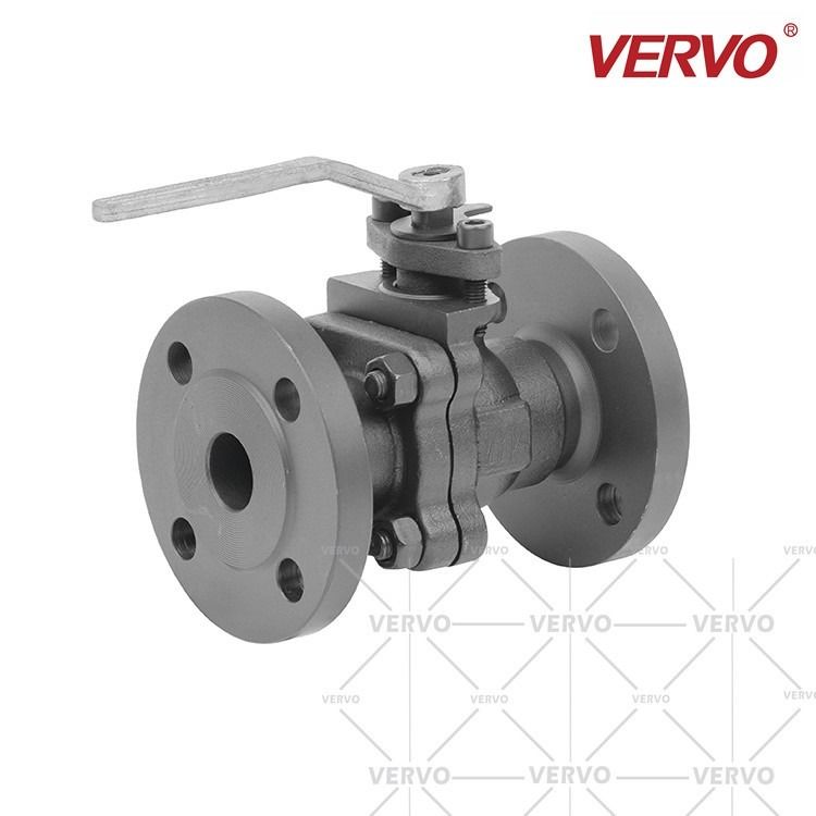 2 Piece DN40 Forged Steel Floating Ball Valve A105 Forged Soft Seal Integrated Flange