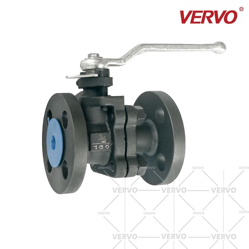 150LB 2 piece Ball Valve A105 Forged Steel Flange Ball Valve Two-Piece Integrated Plate-Type Soft Seal Full Size 1
