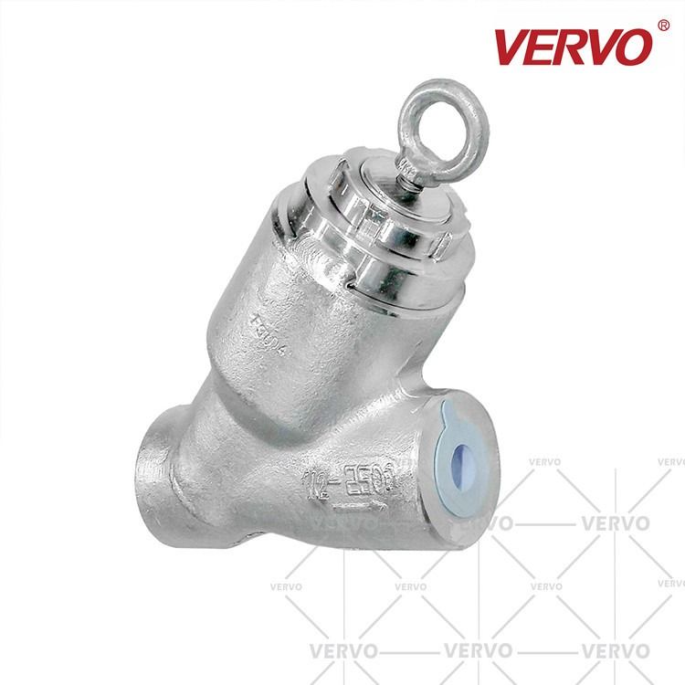 Piston Y Pattern Check Valve Stainless Steel 304 1 Inch Dn25 2500Lb PSC High Pressure