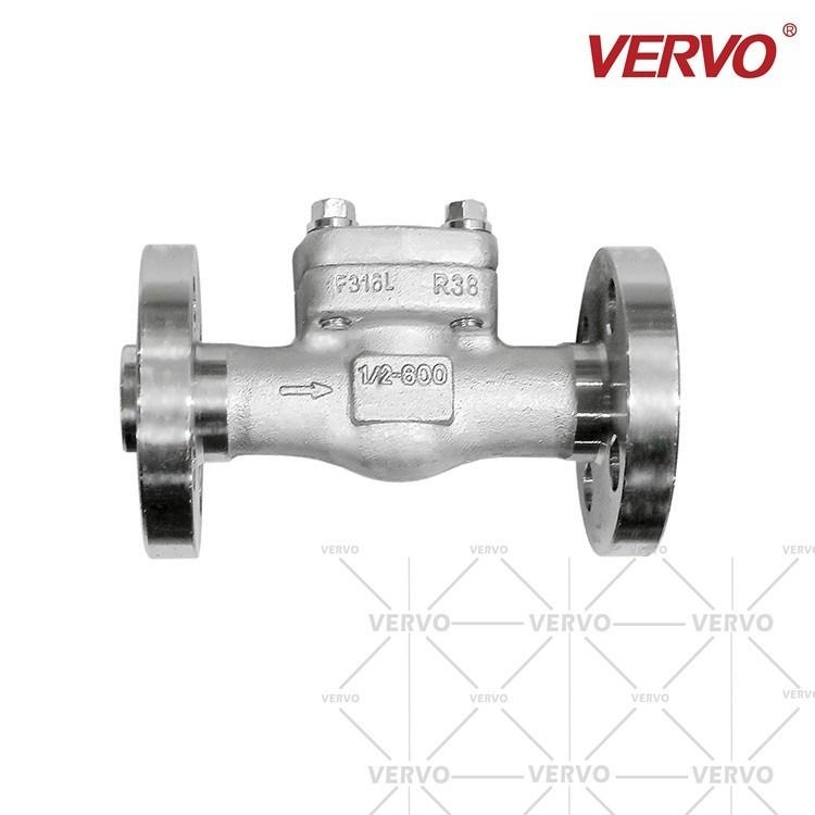 API602 Swing Check Valve Forged Steel Stainless Steel Check Valve Dn25 600lb Rf Flanged Bolted Cover Forged Steel Valves