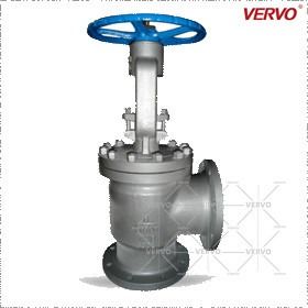 Right Angle Globe Valve Asme B16.34 A216 Wcb 6 Inch Globe Valve Flanged Bolted Bonnet Full Bore Angle Pattern Valve