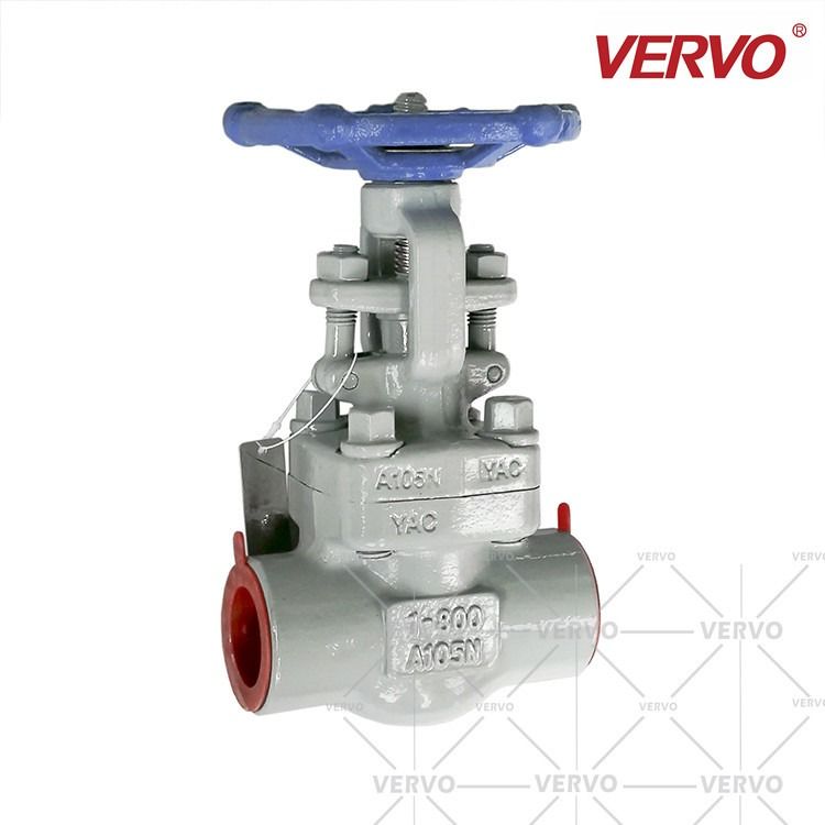 China Gate Valve Forged Steel A105N 1 Inch Dn25 800lb SW Socket Weld Gate Valve Solid Wedge Gate Valve A105 Forged Steel factory