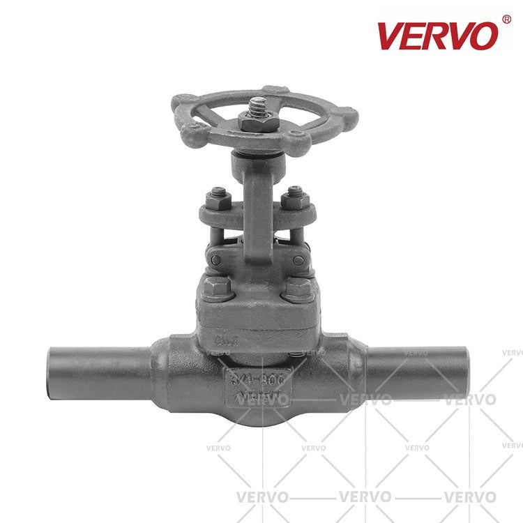 Solid Wedge Gate Valve Forged Carbon Steel Valve 3/4 Inch Dn20 800lb Forged Steel Welding Nipple Gate Valve