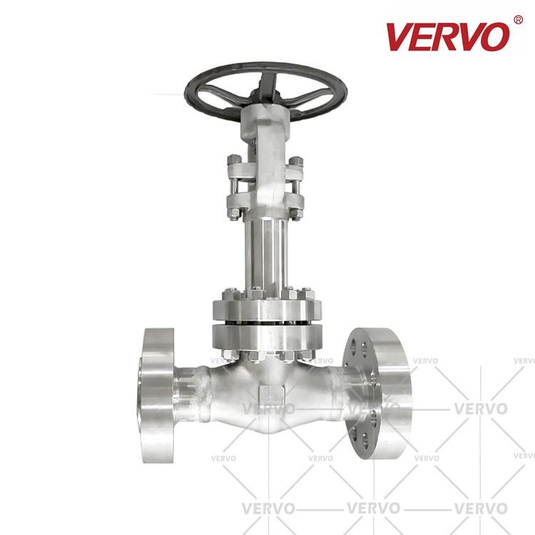 China 1 Inch DN25 Flanged End Pressure Seal Gate Valve Cryogenic Forged Stainless Steel Extend Stem factory