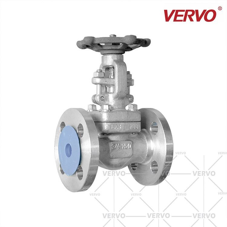 China Monolithic Gate Valve API602 Forged Stainless Steel DN20 150LB RF Flanged Gate Valve Full Port Gate Valve ISO 9001 factory