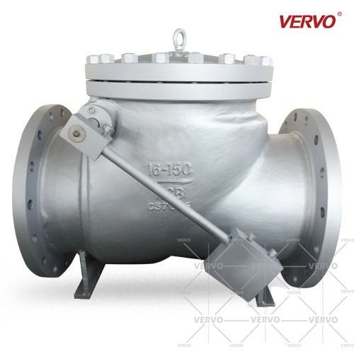 China 150 LB 16 Inch Swing Check Valve DN400 API6D Carbon Steel Lever Counter Weight With Hammer factory
