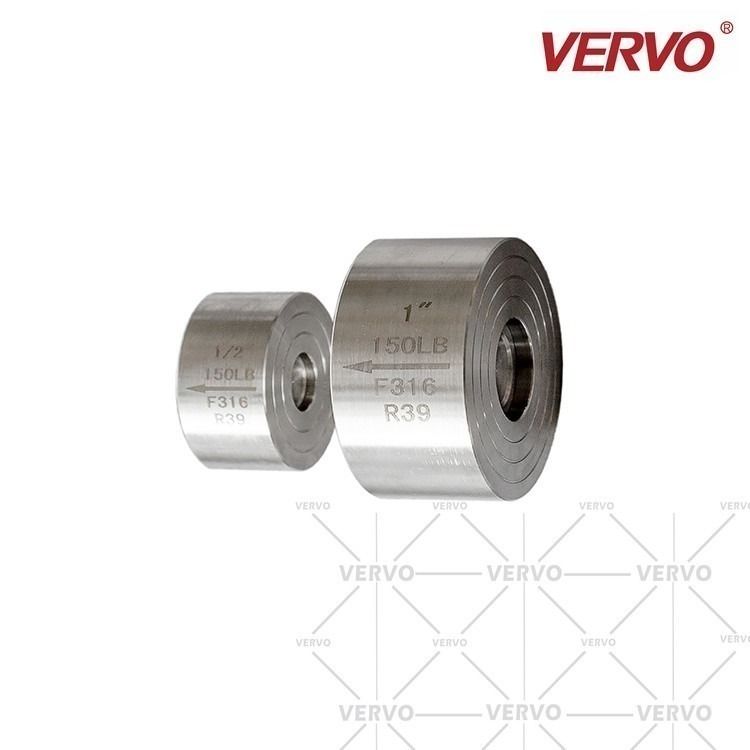 Stainless Steel Dual Plate Check Valve 1Inch DN25 A182 F304 Non Return Single Piston