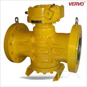 China Class 600 DN200 Inverted Pressure Balance Lubricated Plug Valve Body Material Casting Steel LCB Plug Valve Supplier factory