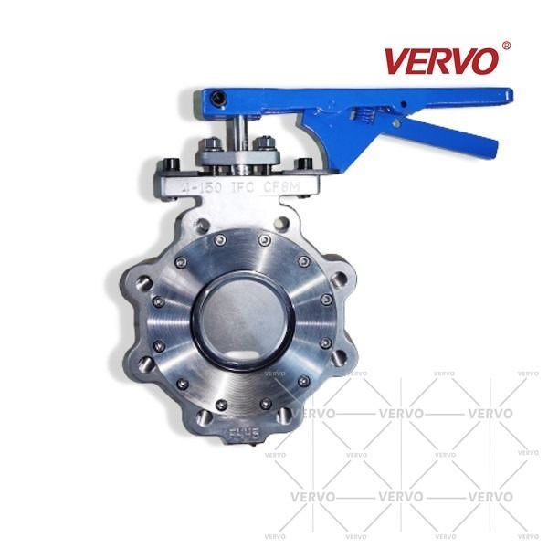 China 4 Inch Lug Double Eccentric Butterfly Valve PN20 A351 Cf8m 150Lb 100mm PTFE Seat Double Offset Butterfly Valve factory