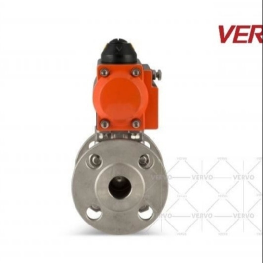 DN25 Pneumatic Actuated Flanged Ball Valve Side Entry Type