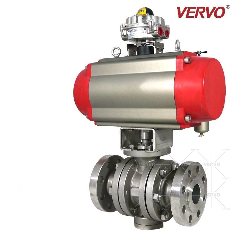 A351 CF8M CL300 Trunnion Type Ball Valve DN150 ASME B16.10