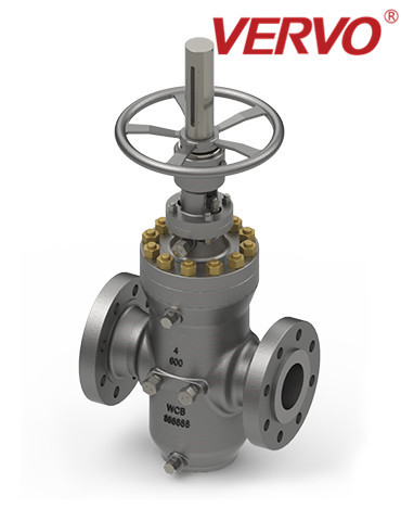 Through Conduit Slab Steel Gate Valve Electric Actuator Self Relieving Valve