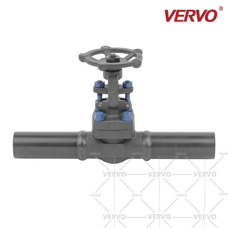 China 800LB Flanged Gate Valve Long Welded Short Pipe Forged Carbon factory