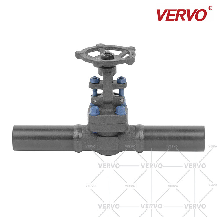 800LB Flanged Gate Valve Long Welded Short Pipe Forged Carbon